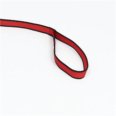 Поводок 3 м × 1.5 см, красно-чёрный