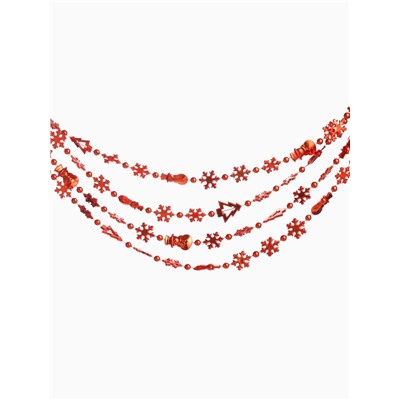 Бусы на ёлку «Снежинки», длина 2.7 м, d=2.3 см, МИКС