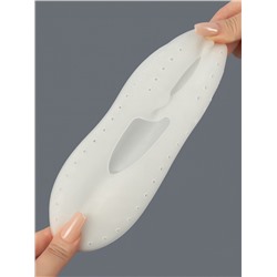 Носочки для педикюра, силиконовые, с лямкой, универсальный размер, 18×9 см, белые