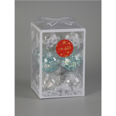 Ёлочные игрушки «Калейдоскоп», шары новогодние, d=6 см, набор 12 шт., МИКС