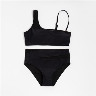 Купальник раздельный со вставками женский MINAKU, черный, размер 48