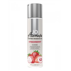 Массажное масло JO Aromatix Massage Oil Strawberry с ароматом клубники - 120 мл.