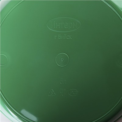 Таз хозяйственный круглый, 5 л, пластик, МИКС