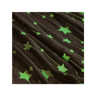 Плед светящийся в темноте Этель «Звездное небо» 200×220 см, корал-флис