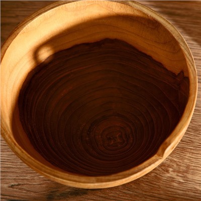 Салатник, 18×18×9 см, тиковое дерево