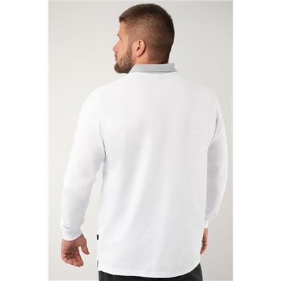 Мужской базовый лонгслив-поло Happyfox