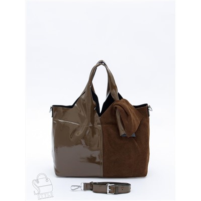 Сумка женская кожаная 98184-3MSS army green Velina Fabbiano-Safenta