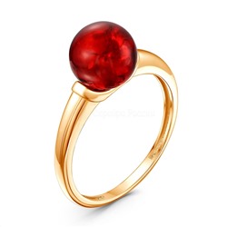 Серьги из золочёного серебра с янтарём 925 пробы 05-802-0016-16