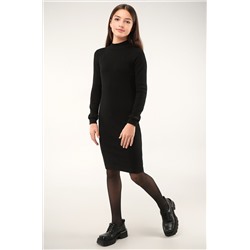 Платье-водолазка в рубчик для девочки Happyfox