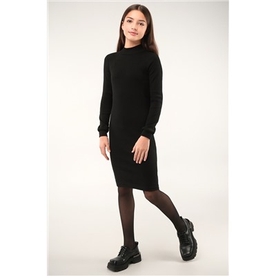 Платье-водолазка в рубчик для девочки Happyfox