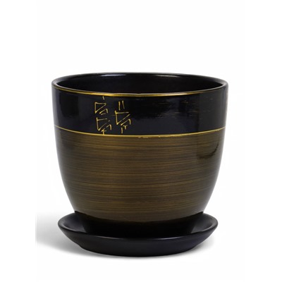 Горшок для цветов «Мираж», керамика, с поддоном, набор 4 шт.: 400 мл, 1 л, 2.5 л, 5 л