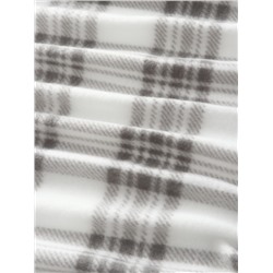 Плед флисовый «Экономь и Я. Клетка», 150×200 см, флис 160 г/м², чёрно-белый