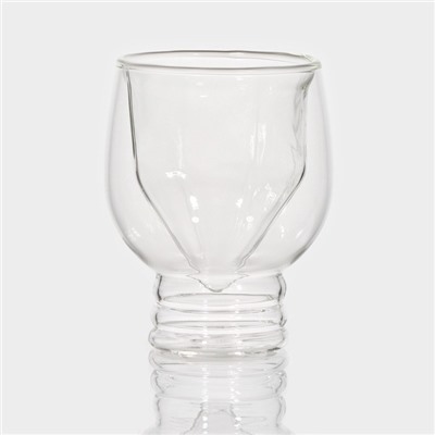 Стопки - шоты с двойными стенками Magistro «Алмаз», 100 мл, 6 шт., стекло, прозрачные