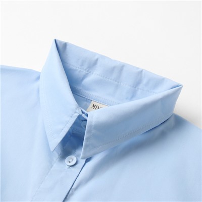 Рубашка женская с объемными рукавами MINAKU: Casual Collection, размер 50, голубая