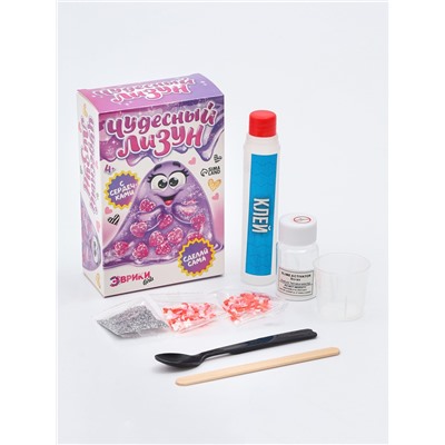 Опыты для детей «Лизун с сердечками»