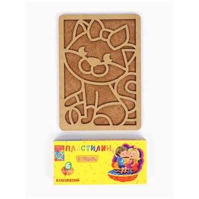 Пластилиновые картинки «Котенок», 21×15 см