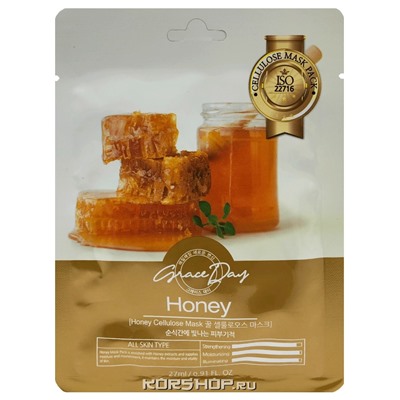 Тканевая маска для лица с экстрактом меда Grace Day, Корея, 27 мл Акция