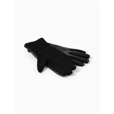 Перчатки женские зимние, безразмерные, с утеплителем, чёрные