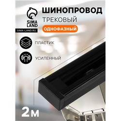 Шинопровод трековый 2TRA, 2 м, TR-12B, усиленный, чёрный
