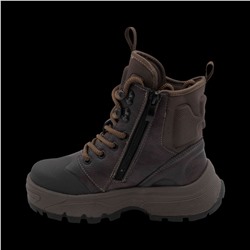 Ботинки на меху ХМ1131-3-2 коричневые