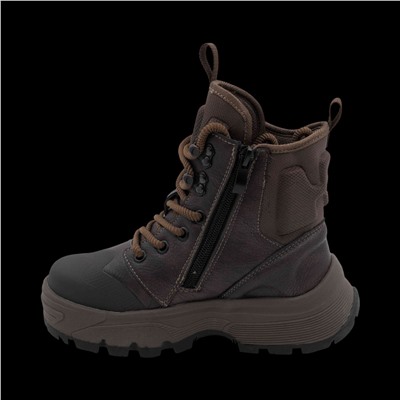 Ботинки на меху ХМ1131-3-2 коричневые