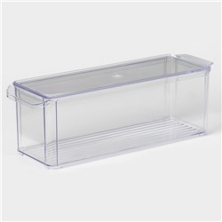 Контейнер для холодильника с крышкой IDEA, 10×30×10 см, пластик, прозрачный
