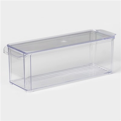 Контейнер для холодильника с крышкой IDEA, 10×30×10 см, пластик, прозрачный