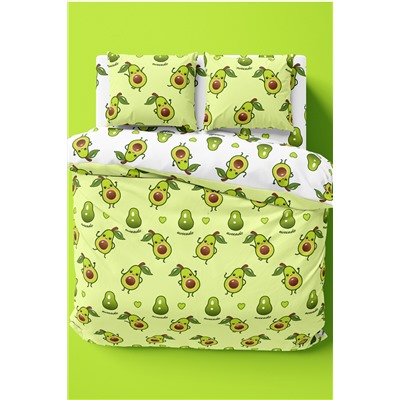 КПБ перкаль "Crazy Getup" рис. 16508-1/16508-2 Аvocado