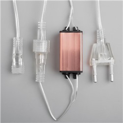 УЦЕНКА Гирлянда «Сосульки рифленые» 2.5×0.5 м, IP65, прозрачная нить, 288 LED, свечение мульти с эффектом стекания, 12 В