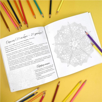 Раскраска "Раскраски-мандалы" 215х215 мм 16л "ЗНАКИ ЗОДИАКА" 70167 Феникс