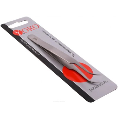 YOKO Пинцет для бровей / SP-004, загнутый, острый, 120 мм 3140