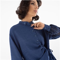 Рубашка с асимметричной драпировкой и кружевом, Дивная смелость (new)