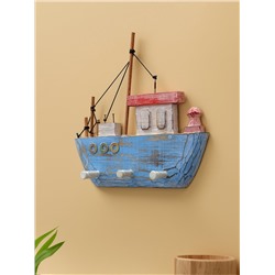 Вешалка «Корабль», 30×5×25 см, дерево албезия