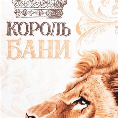 Набор подарочный «Этель. Король бани», 5 предметов, полотенце, мочалка, щёточка