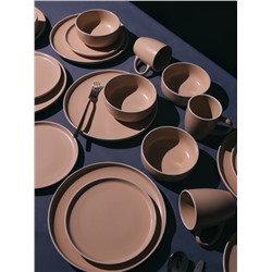 Тарелка Доляна «Кремовое облако», d=27 см, керамика, персиковая