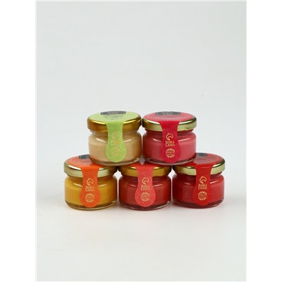 Подарочный набор новогодний «Счастья и тепла в новом году», мёд 5 шт.×30 г, чай 50 г