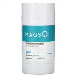 Magsol, Magnesium Deodorant, Jasmine, 3.2 oz (95 g)