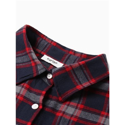 Пижама женская (рубашка, брюки) KAFTAN, размер 44-46, синяя