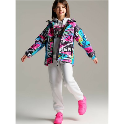 Куртка текстильная с полиуретановым покрытием для девочек (ветровка)