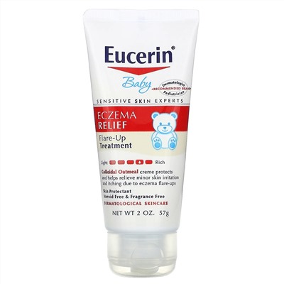 Eucerin, Для детей, средство для лечения экземы в период обострений, без отдушки, 57 г (2 унции)