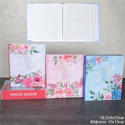 Фотоальбом 80 фото 10x15 Цветы / MX8207 /уп 48/