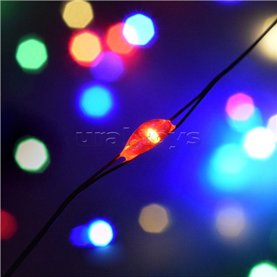 Электрогирлянда 20м, 200 ламп, цветная