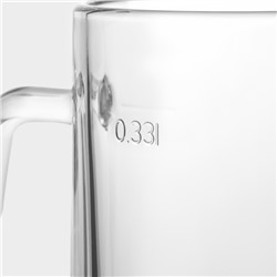 Пивные кружки Luminarc Dresden, 330 мл, набор 2 шт., стекло, прозрачные