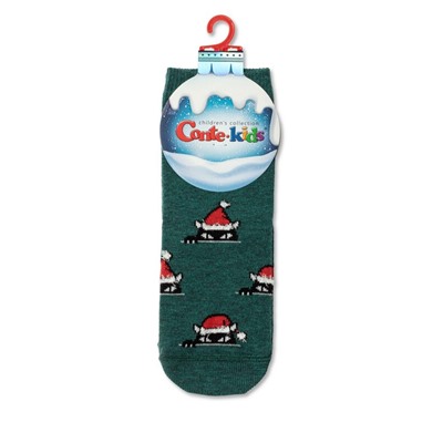 Носки детские CONTE-KIDS Новогодние носки с пушистой нитью «Xmas cat»