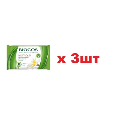 Влажные Салфетки BioCos для интимной гигиены 15шт 3шт