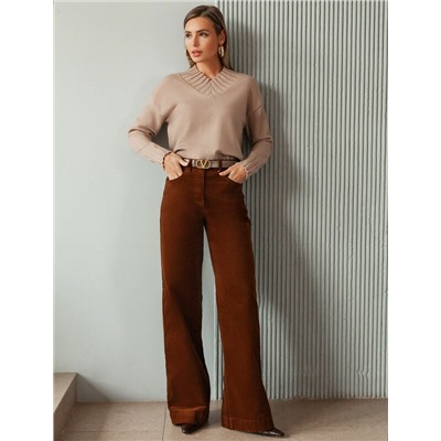 Брюки из эластичного микро-вельвета