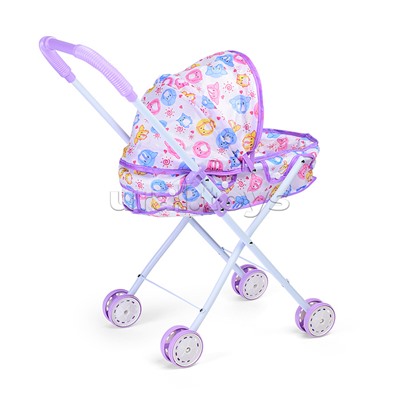 Коляска для кукол (металлическая, складная, прогулочная, цвет в ассортименте)