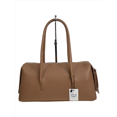 Женская сумка из искусственной кожи, цвет коричневый