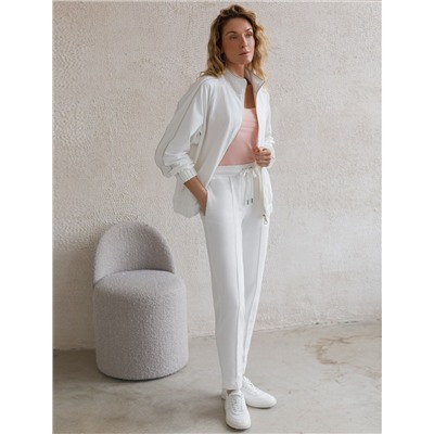 Трикотажные брюки на резинке из футера двухнитки эластичные