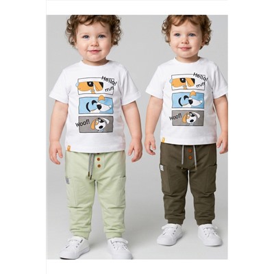 Брюки детские трикотажные для мальчиков, 2 пары в комплекте PLAYTODAY, 1243861